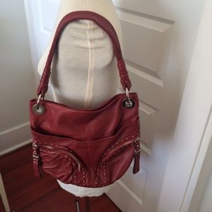 B. Makowsky Red Leather Purse